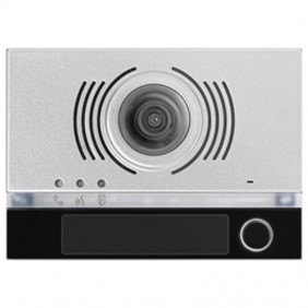 Bisel de Urmet Alfa para el audio/vídeo del módulo con botón Negro 1168/141