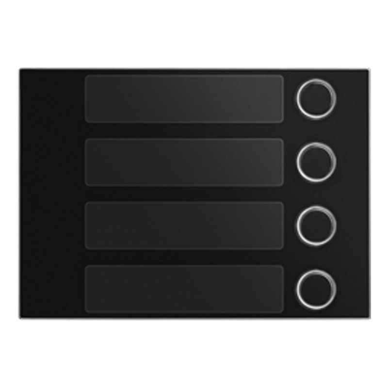 Bedienteil Urmet Alpha mit 4 kurzwahltasten Schwarz 1168/14