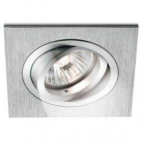Nobile recessed square satin-finish aluminium...