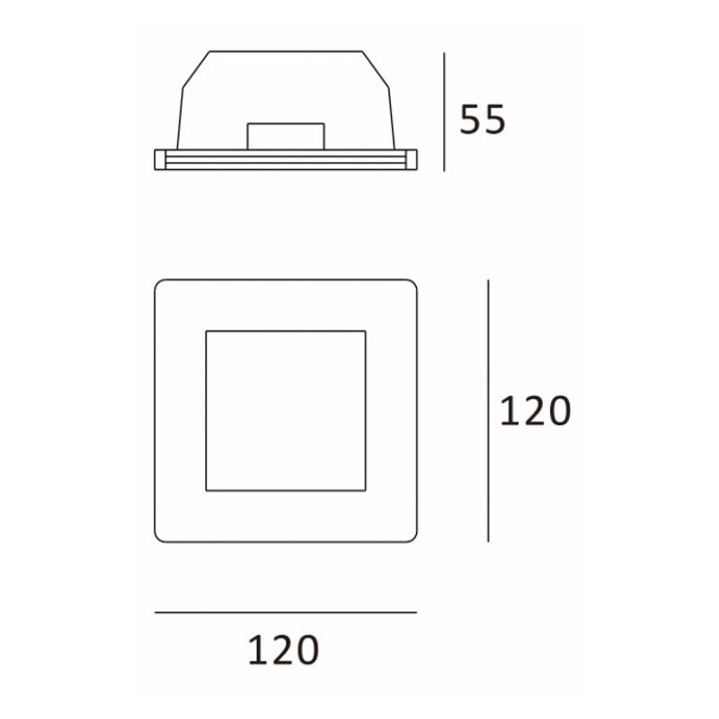 Downlight plaster square high-Ledco White GE1020