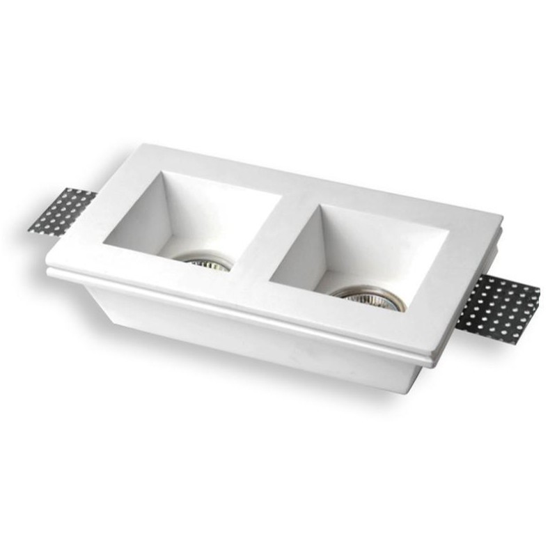 Spotlight doble de Yeso de empotrar cuadrado Siglo JESSY2-SQ2112