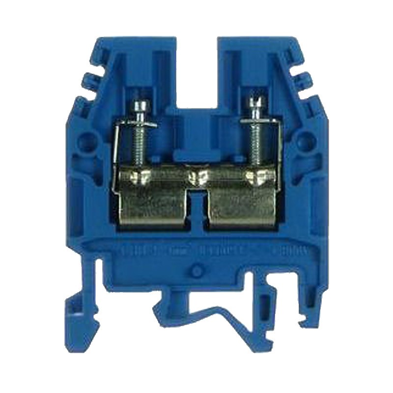 Morsetto passante standard Cabur 6mmq Blu CBX34