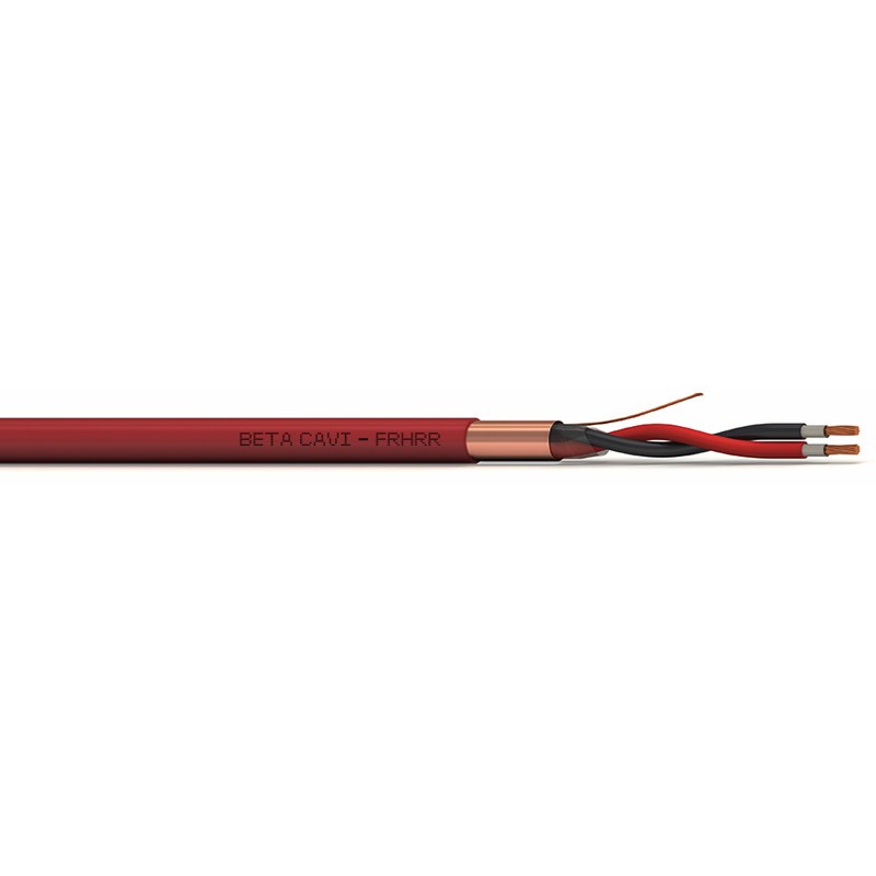 Kabel zur Brandbekämpfung geschirmt 2X0,75mmq LSZH EN50200 FRHRR2075SF200
