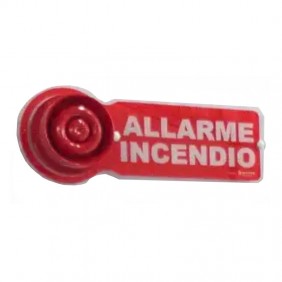 Le signe pour les sirènes écrit alarme incendie Déclarant PLEX-VAD