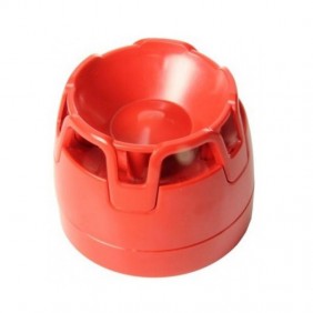 Sirena rossa convenzionale Notifier con base IP65 CWSO-RR-W1