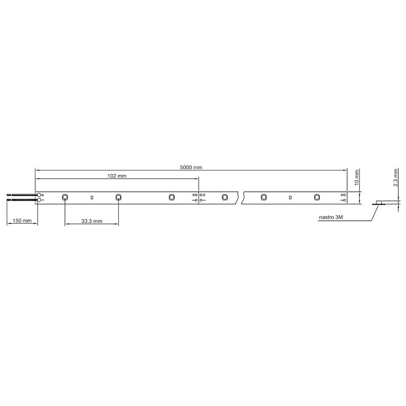 Striscia Strip Led Ledco 60W 24V 5500K IP20 5 metri SL60LBI20