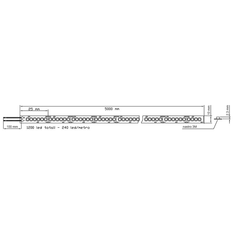 Strip Led Ledco 100W 24V 4000K IP20 5 mètres SL200LBN20