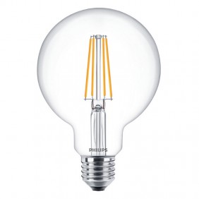 Lampadina Globo filamento Led Philips 7W attacco E27 2700K PHILEDGL60