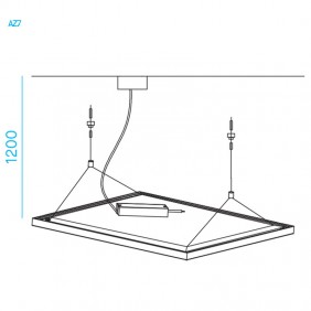 Kit suspension Noble for Led panels series LPZ66 AZ7