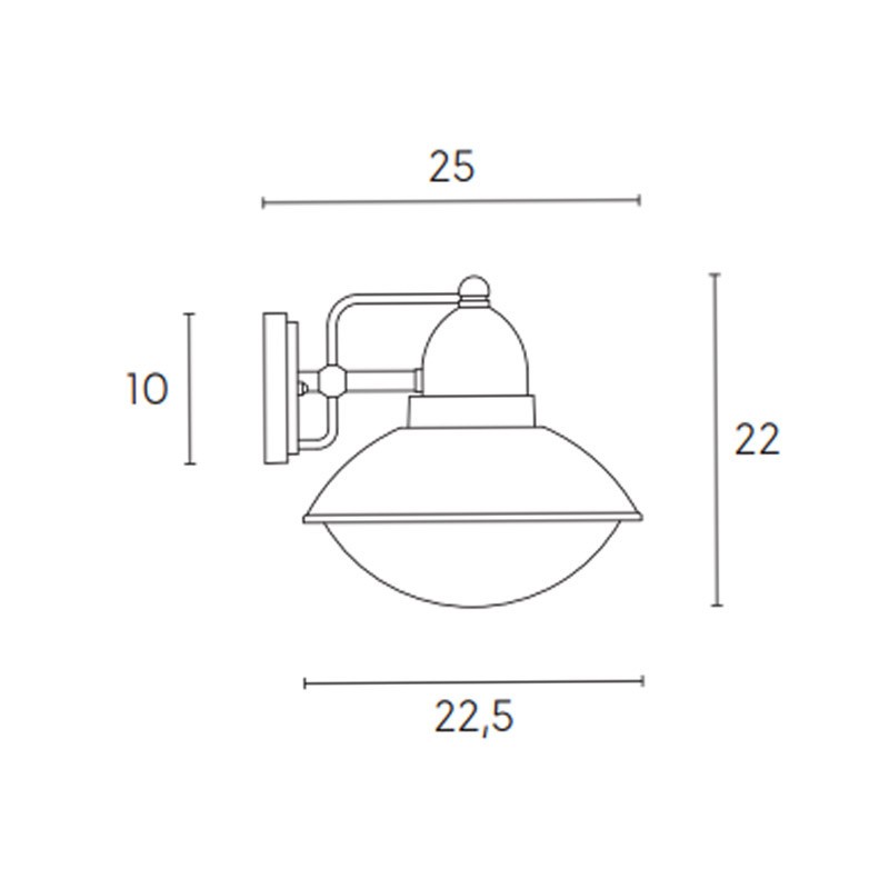 Apliques Sovil ITHACA E27 color Corten 592/36