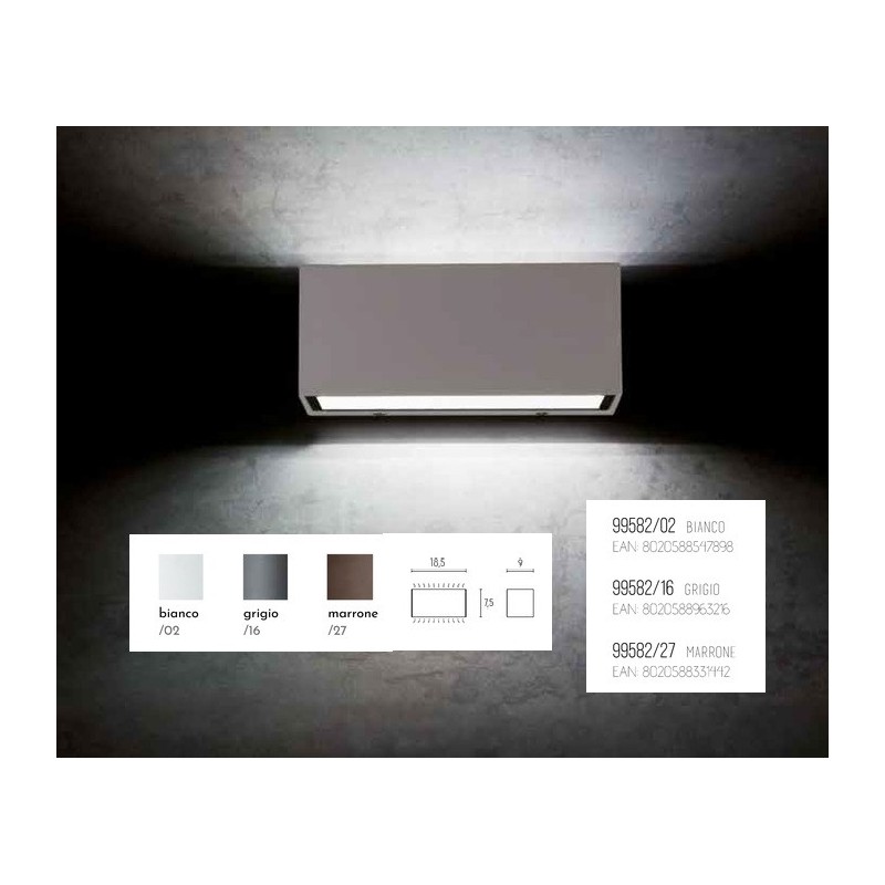 Applique LED Sovil BOÎTE de 12W 4000K, Gris Anthracite 99582/16