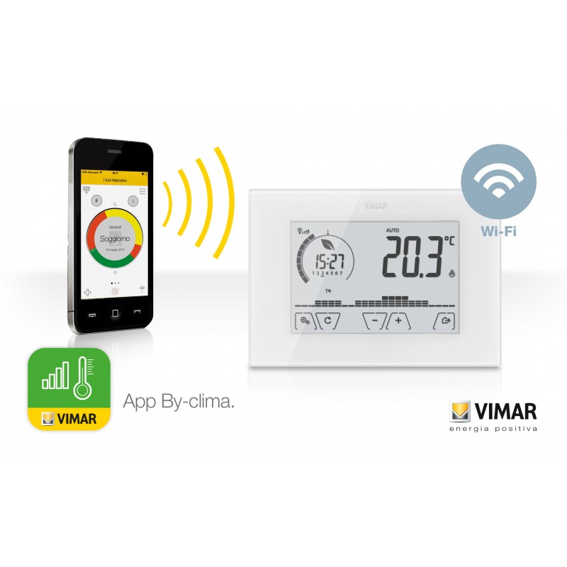 Vimar WiFi Touch screen wall thermostat White 02907