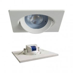 Led-einbauleuchte, LED-einbauleuchte quadratisch Duralamp 7W 3000K 40° Weiß D307QWW