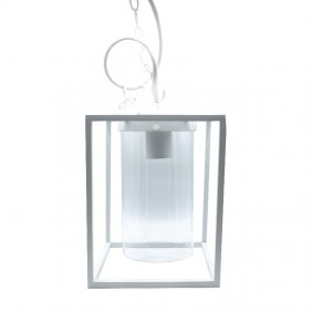 Aussetzung für gärten Sovil Domus quadratisch E27, farbe Weiß 598/02