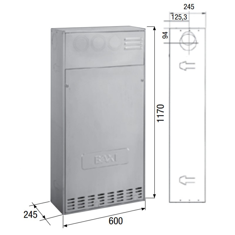 El alojamiento Caso de calderas Baxi para una serie de Luna Duo-tec+ KHG71410991