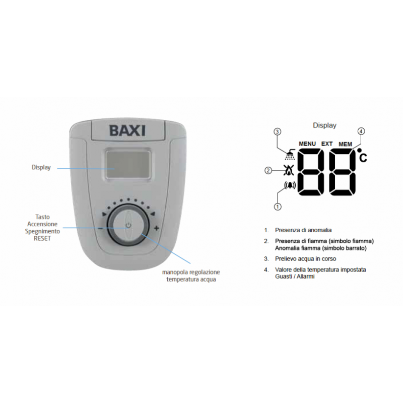 Scaldabagno a Metano Baxi Acquaprojet Blue 11 Litri camera stagna A7702856