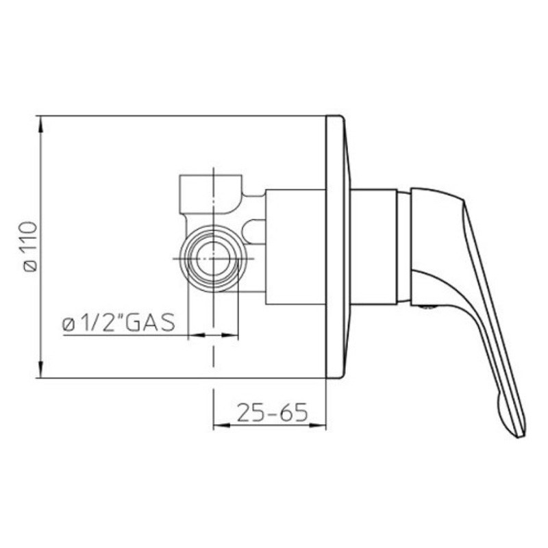Built-in shower mixer Nobili BLUE Chrome BL29108CR