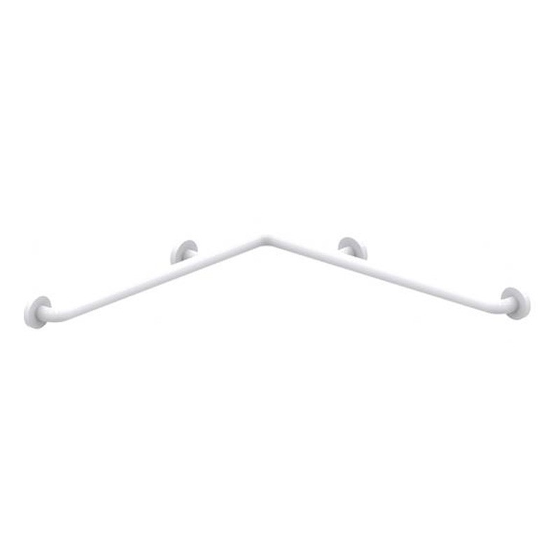 Corrimano angolare per doccia disabili Presto Italia 75X75 bianco 60743