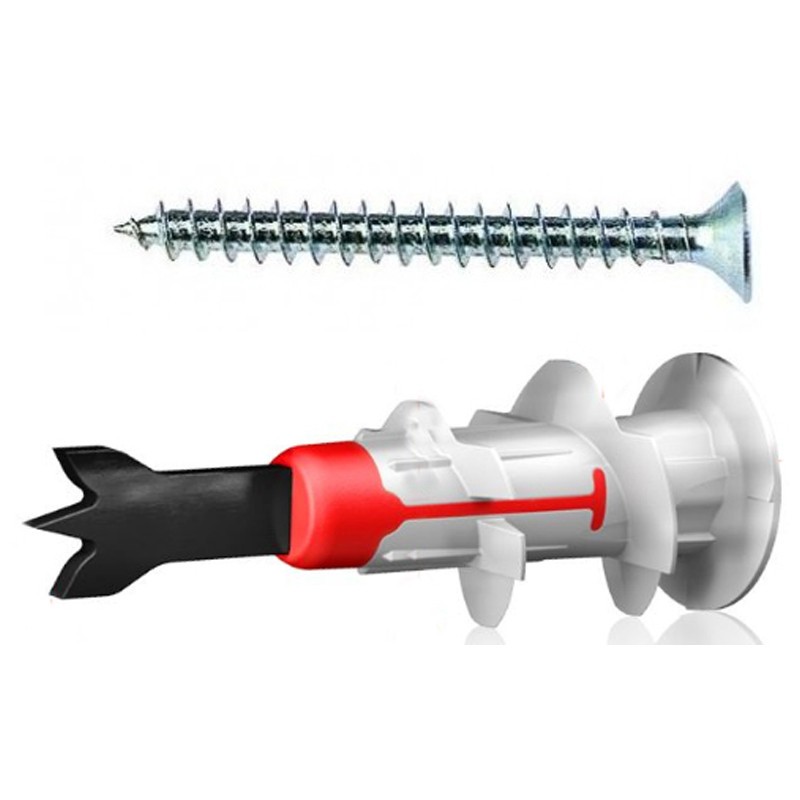 Wall plugs for plasterboard Fischer DUOBLADE with screws 00545676