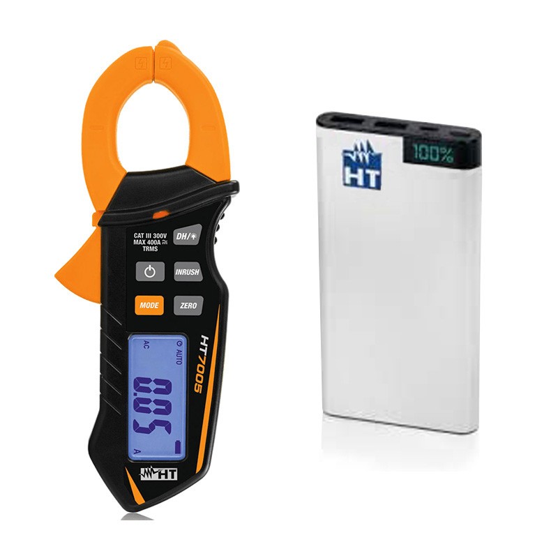 Kit Promo HT Pinza amperometrica HT7005 + Powerbank 10AH HP07005P