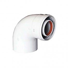 Curva coassiale 90° per scarico fumi scaldabagni Baxi 60/100 KHG71410151