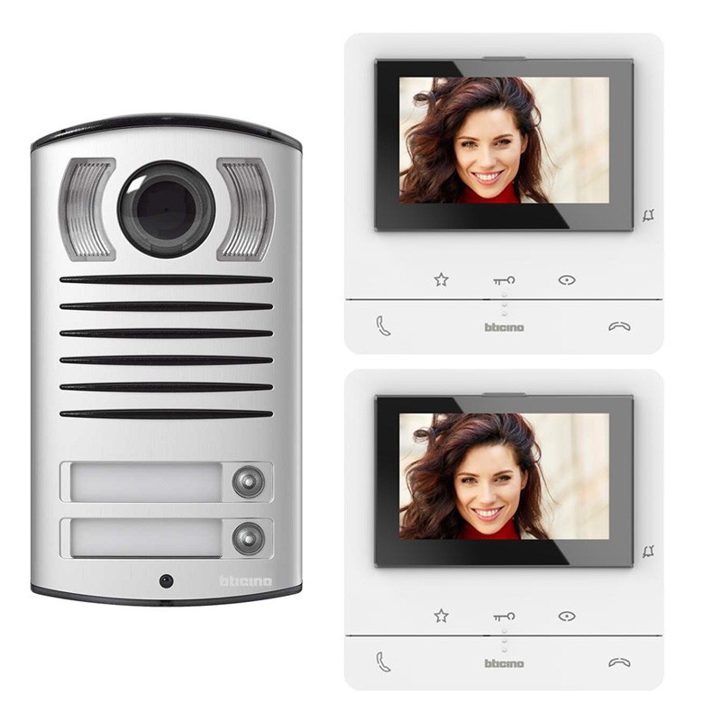 Bticino CLASSE100 V16B 2-Wire Two-Way Video Door Phone Kit 364622