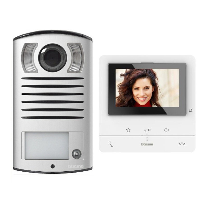Kit de videoteléfono de puerta Bticino CLASSE100 V16B 2 Wire Single Family 364613