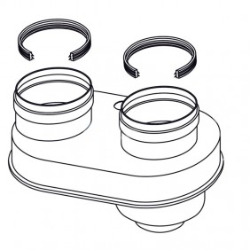 Splitter-Luft-Rauch-für durchlauferhitzer Rennai 80/80 FOT-HX080-008