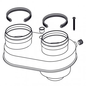 Sdoppiatore Aria Fumi per scaldabagni Rennai 80/80 FOT-HX060-A08