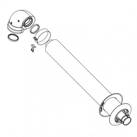 Kit Coassiale scarico fumi 60/100 per scaldabagni Rinnai FOT-HX060-A07