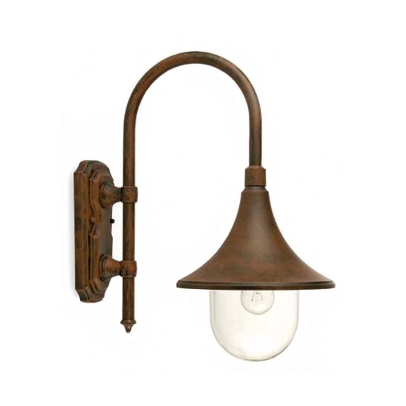 Applique da giardino Sovil attacco E27 in basso colore Rugine 347/11
