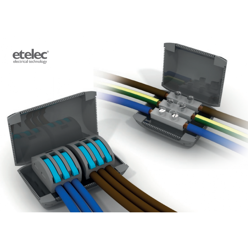 Dispositivo de protección y el aislamiento de los cables de Etelec MINIBOX-TAMAÑO-3 MBX03