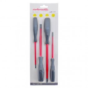 SET of 4 Screwdrivers for slotted Intercable FUTUR II 1399002