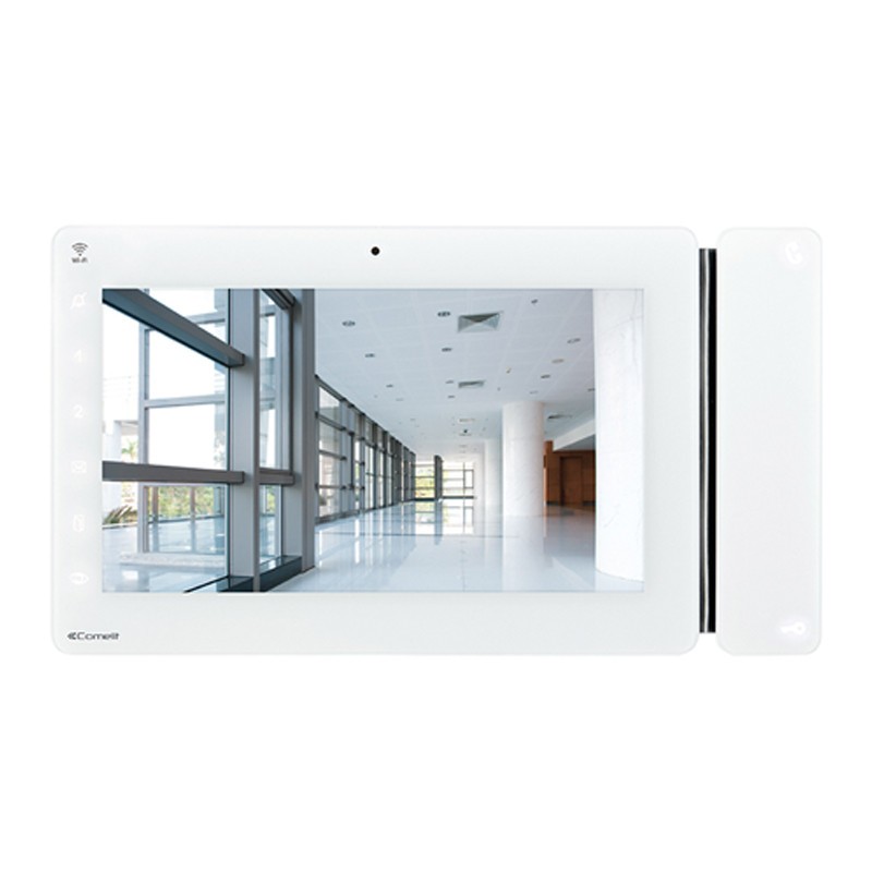 Interphone vidéo Comelit MAXI de 7 pouces, d'une connexion WI-FI, Blanc VIP 6842W