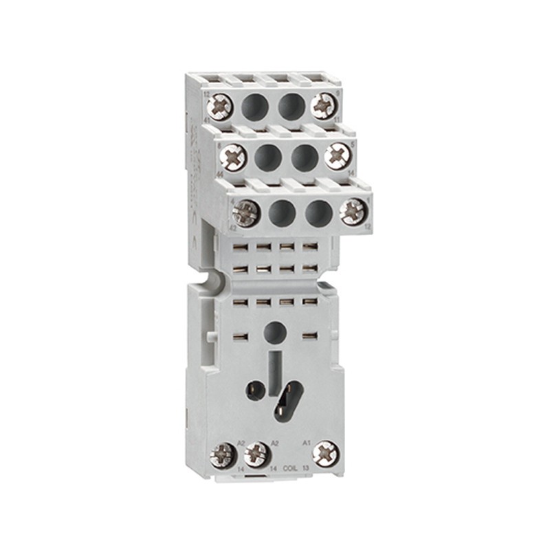 Socket for industrial relays Lovato with 2 exchanges for a series HR602C HR6XS21