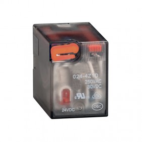 Relè industriale Lovato 7A 2 scambi 24VDC + LED HR602CD024
