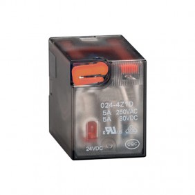 Relais industriel Lovato 5A 4 échanges 24VDC + LED HR604CD024