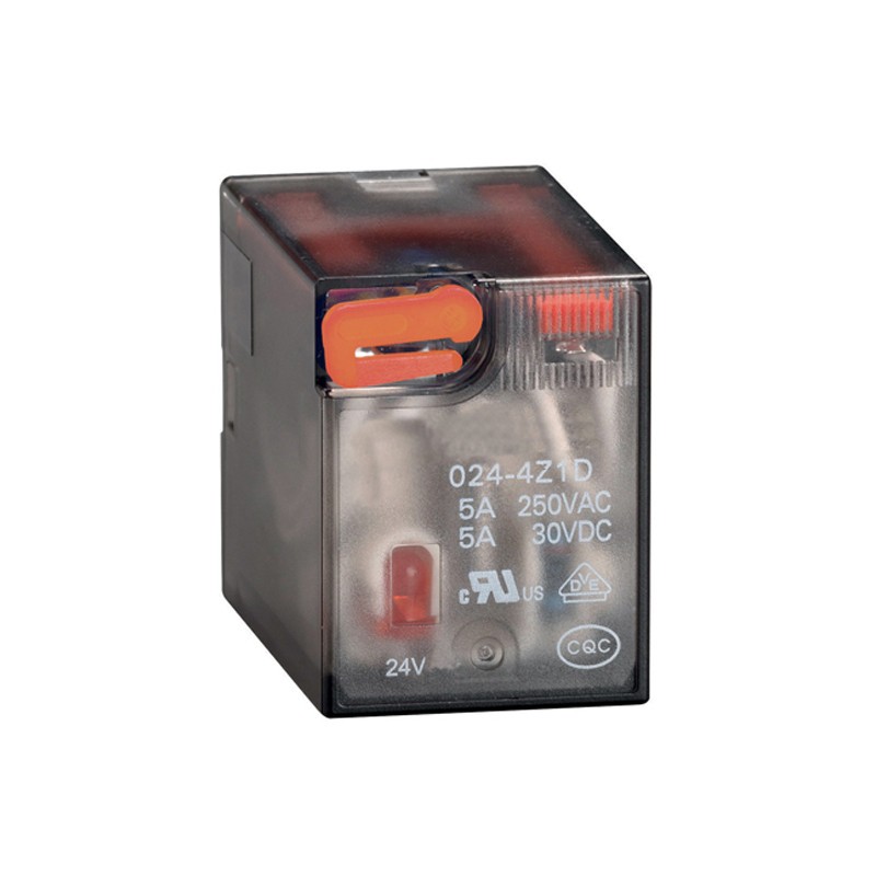 Relè industriale Lovato 5A 4 scambi 24VAC + LED HR604CA024