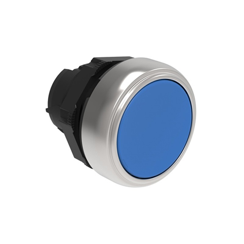 Lovato Platinum rasé Bouton d'impulsion bleu LPCB106