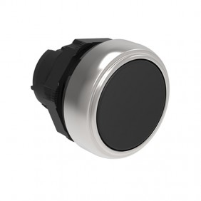 Botón de impulso Lovato Platinum Afeitado Negro LPCB102