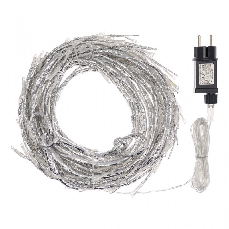 Ramo luminoso Natale Tecnid colore argento luce bianca F61381-A0