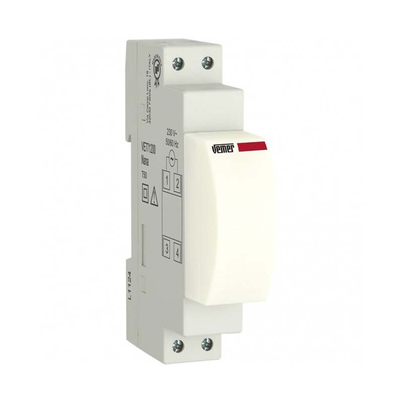 Lampe de secours Vemer sur un Din rail pour panneaux électriques VE771200