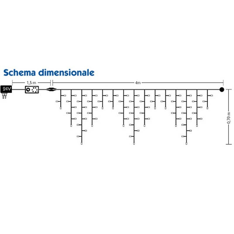 La tente en face de Noël Wimex GLAÇON 192 LED avec Flash blanc froid 4501921X