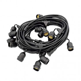 Girlanden-Kette Wimex mit 10 lampenfassungen anhänger E27 farbe schwarz 4501654