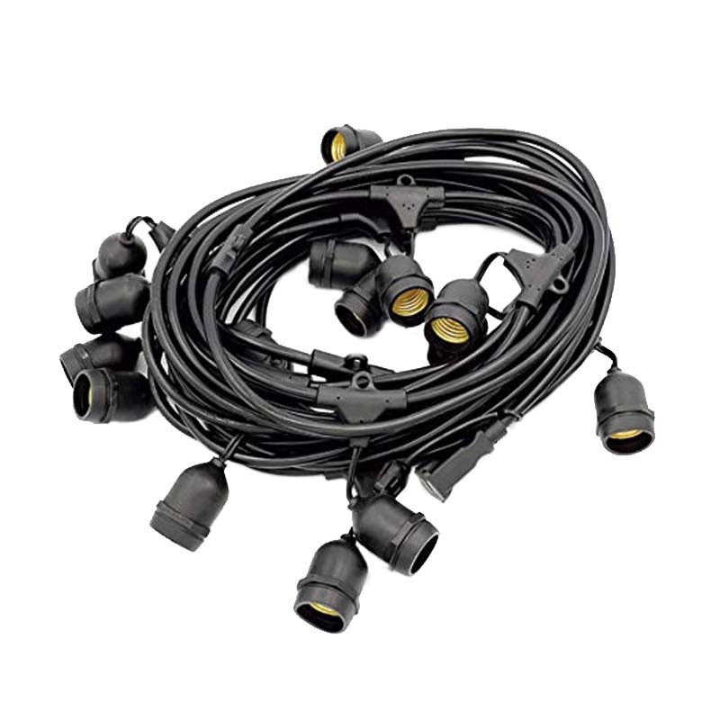 Daisy-Chain Wimex with 10 lamp holders pendant E27 color black 4501654