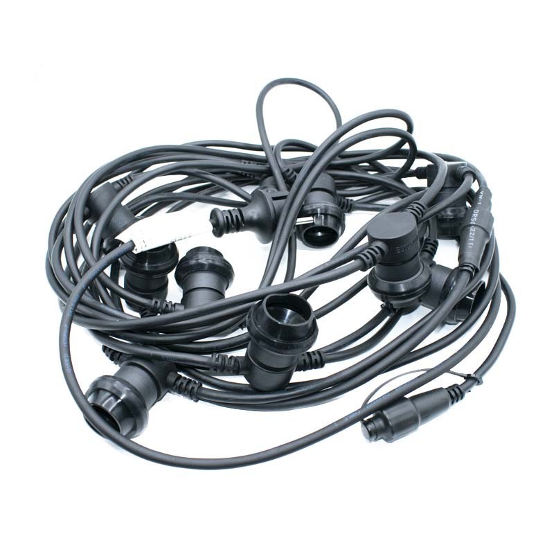 Festone Catena Wimex con 10 portalampade E27 colore nero 4501650