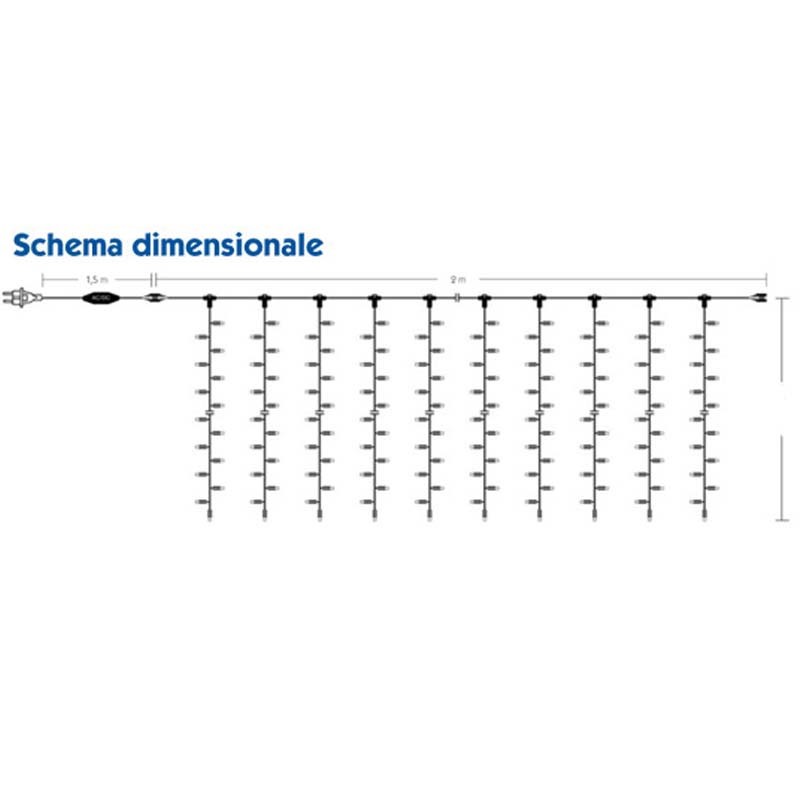 Tente Professionnel de Noël Wimex 300 LED Blanc froid 4501121
