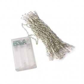 Série minilucciole de Noël de la batterie Giocoplast 60 LED blanc 14611101