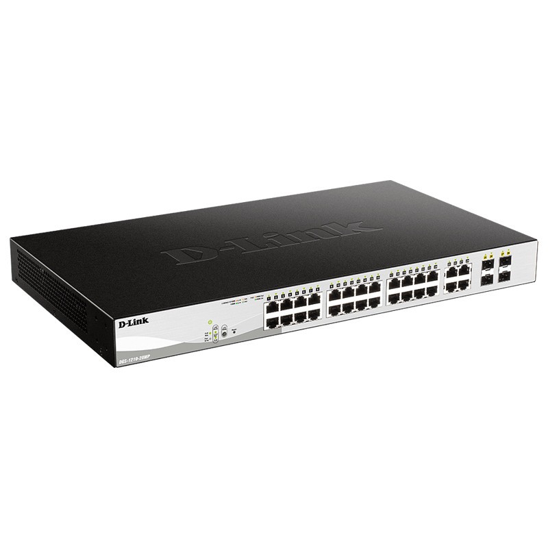 Switch D-link 24 puertos POE + 4 puertos combo Gigabit GbE/SFP DGS-1210-28MP