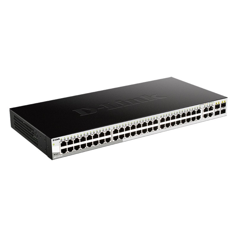 Switch D-link 52-puerto RJ45 Gigabit con 4 Combo SFP DGS-1210-52